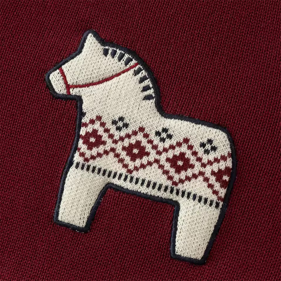 【予約】dave&bella　デイブベラ　ホースデザイン裏起毛ニット　DB4254256