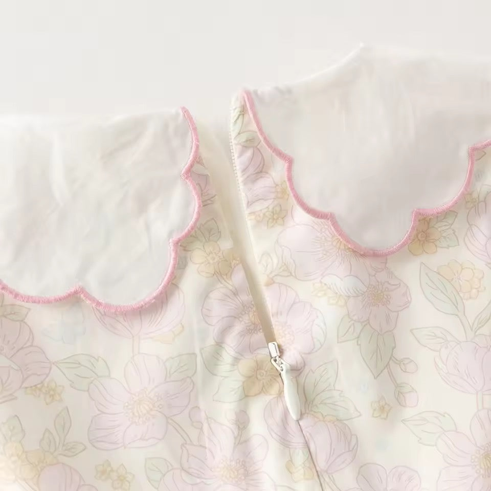 【予約】dave&bella　デイブベラ　フラワー刺繍襟フローラルワンピース　DB1260490