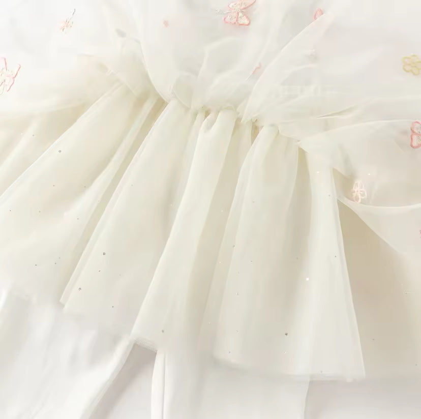 【予約】dave&bella デイブベラ　ちょうちょ刺繍チュールスカートレギンスパンツ　DB2261516