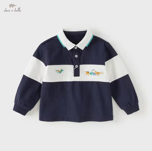 【予約】dave&bella デイブベラ　ダイナソー刺繍トップス　DB1260772