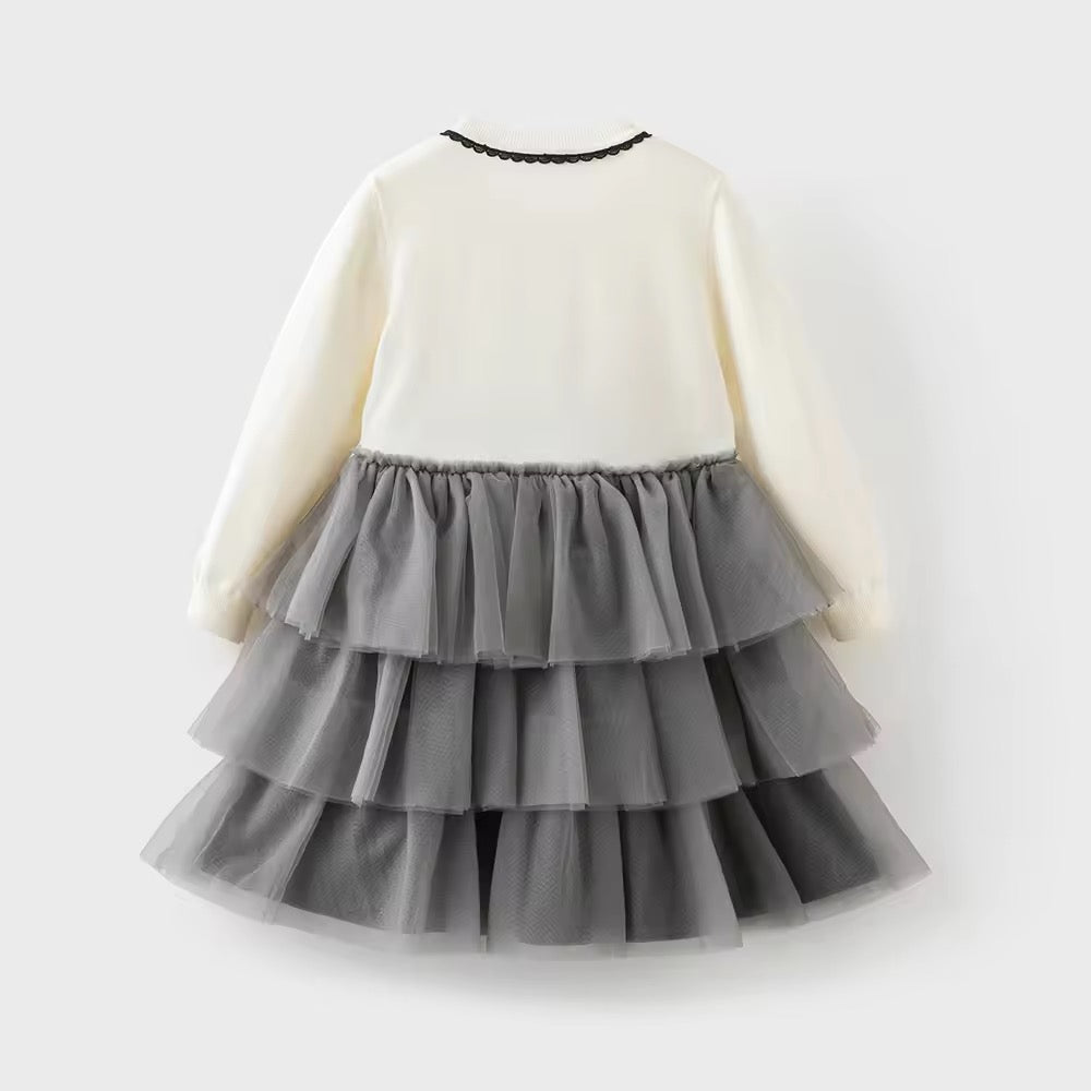 【予約】dave&bella デイブベラ　ティアードチュールスカートワンピース　DK3252711