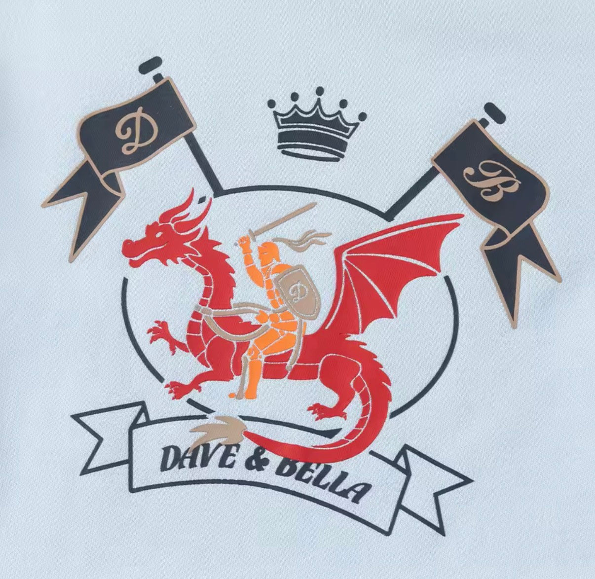 【予約】dave&bella デイブベラ　ドラゴンイラストTシャツ　DB2261978