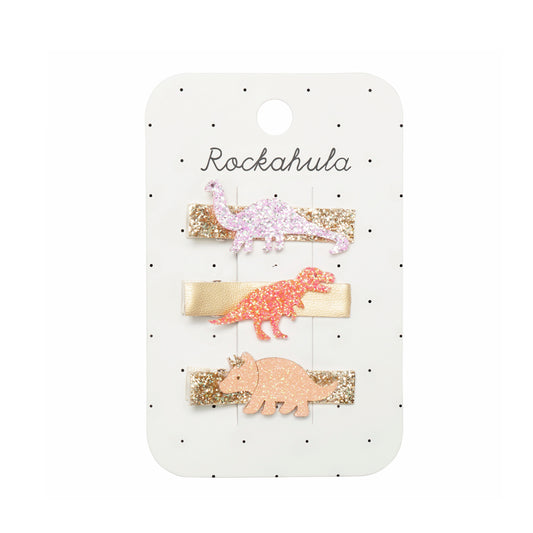 Rockafula Kids ロッカフラキッズ　Glitter Dinosaur Bar Clips