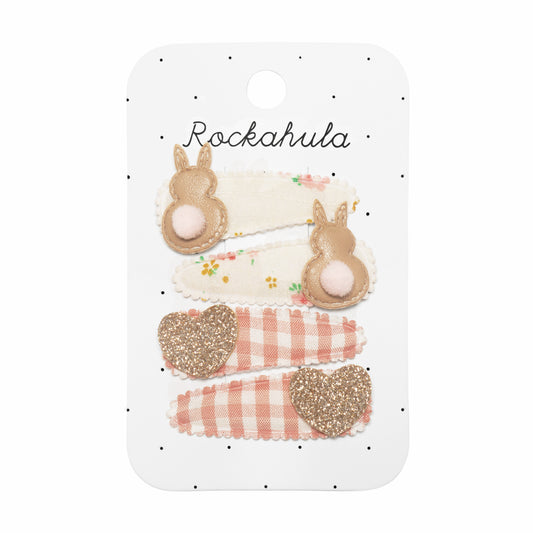 Rockahula Kids ロッカフラキッズ　Tiny Blossom Bunny Fabric Clip Set