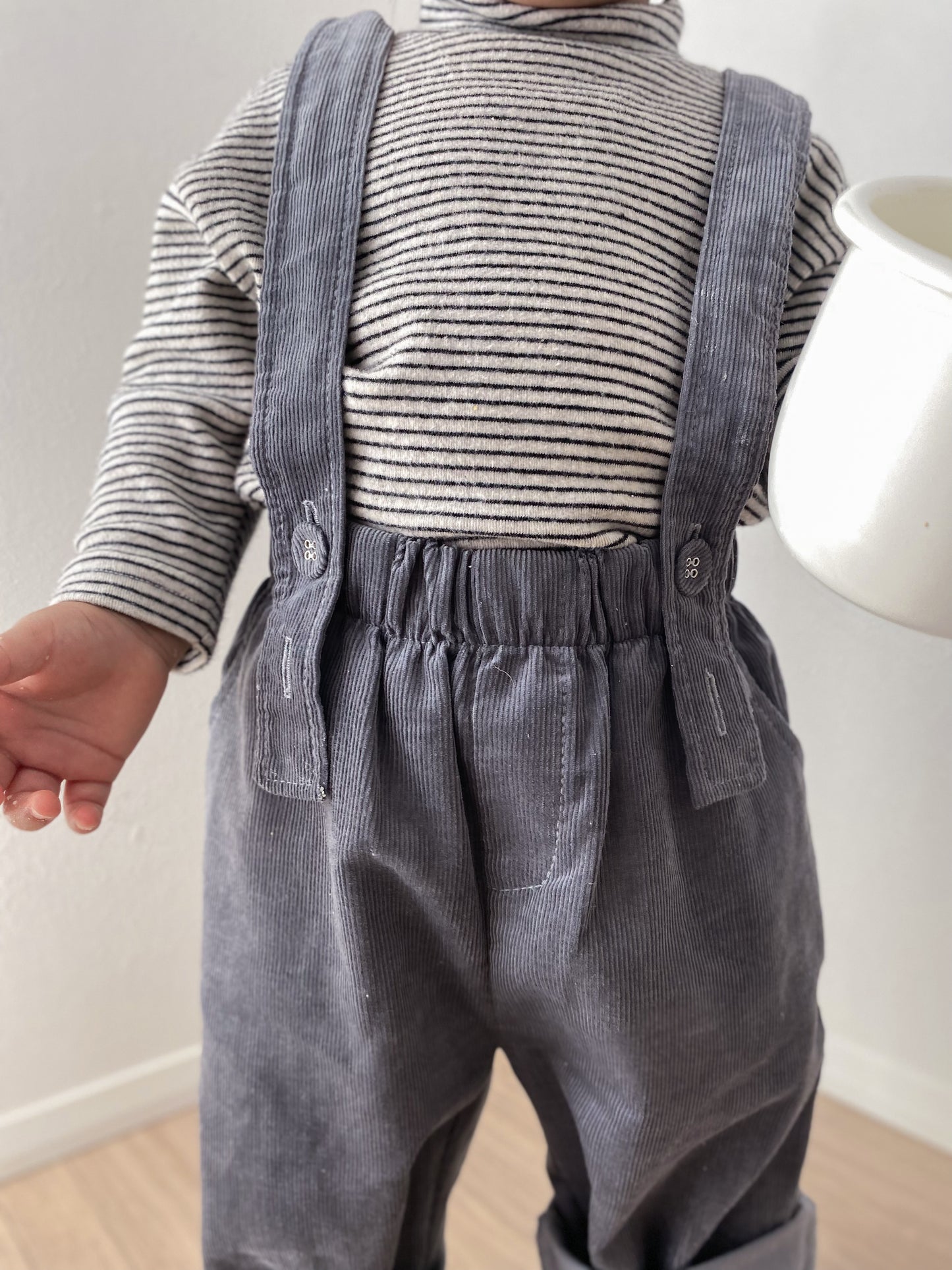 missy's original organic cotton corduroy suspender pants