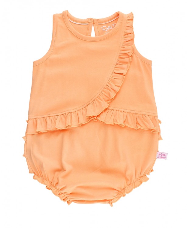 ruffle butts Melon Ruffle Detail Romper