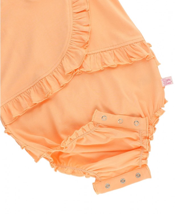 ruffle butts Melon Ruffle Detail Romper