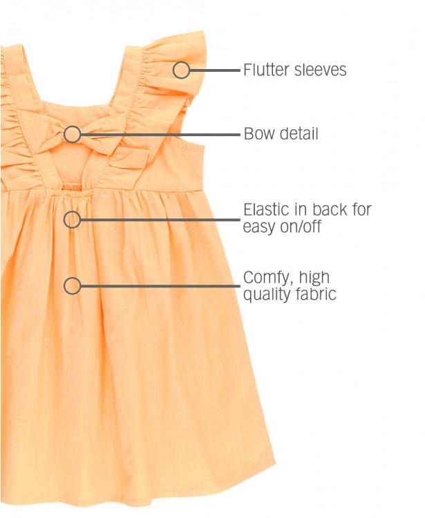 ruffle butts Melon Slub Ruffle Dress