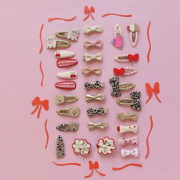Rockahula kids ロッカフラキッズ Cherry Dream Fabric Clip set