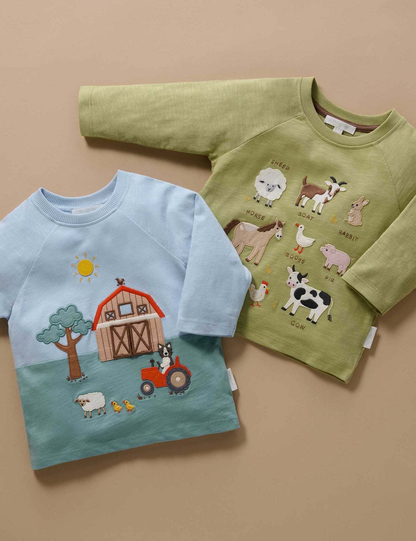 Purebaby ピュアベビー ON THE FARM TEE PB1061W25