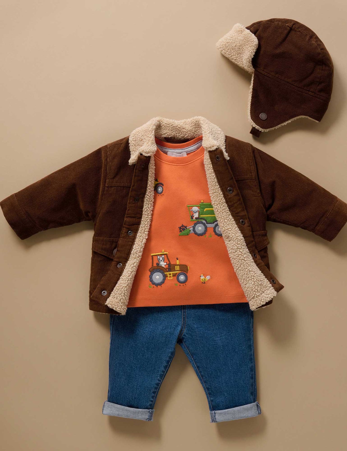 Purebaby ピュアベビー WORKING ON THE FARM THICK TEE PB1065W25