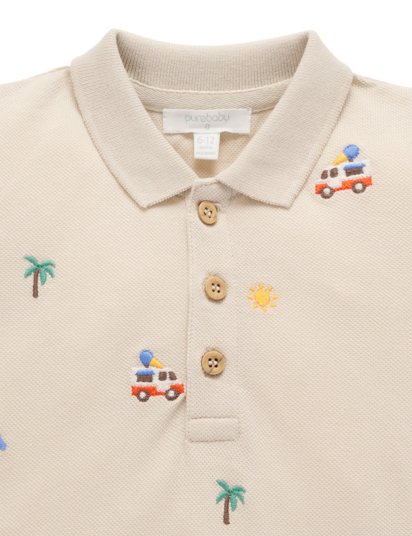 Purebaby ピュアベビー　RESORT EMBROIDERED POLO　PB2023S25