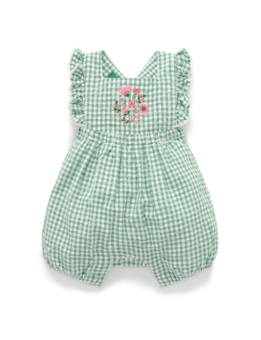 Purebaby ピュアベビー　GINGHAM ROMPER　PN1013S25