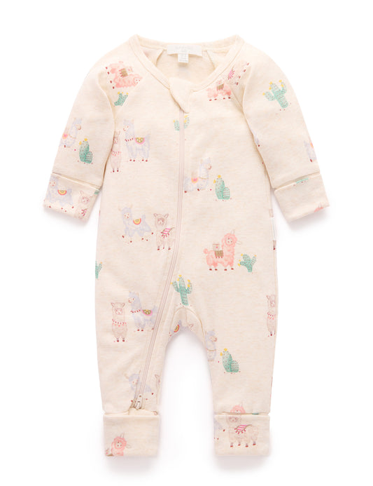 Purebaby ピュアベビー　PRINTED ZIP GROWSUIT　PN1032S25