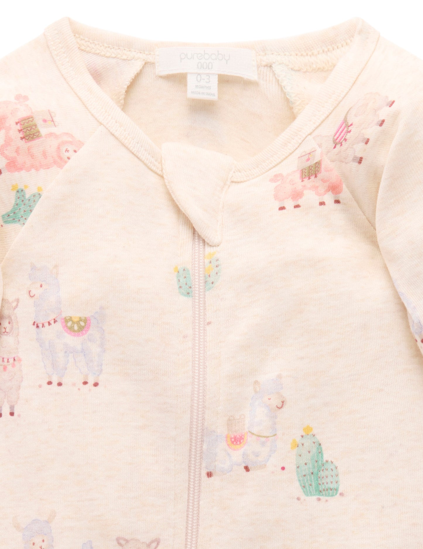 Purebaby ピュアベビー　PRINTED ZIP GROWSUIT　PN1032S25