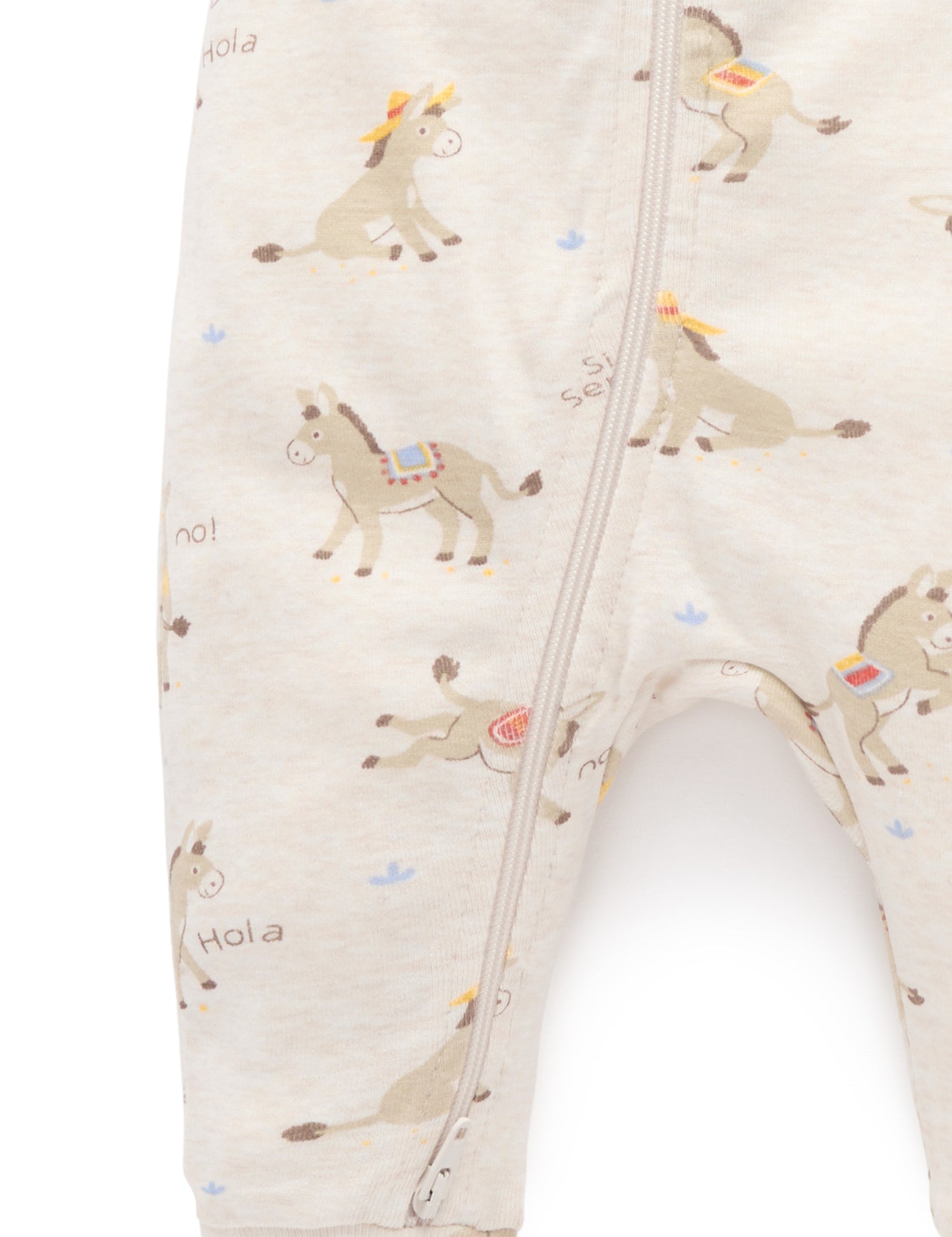 Purebaby ピュアベビー　RIB S/SLEEVE GROWSUIT　PN1038S25