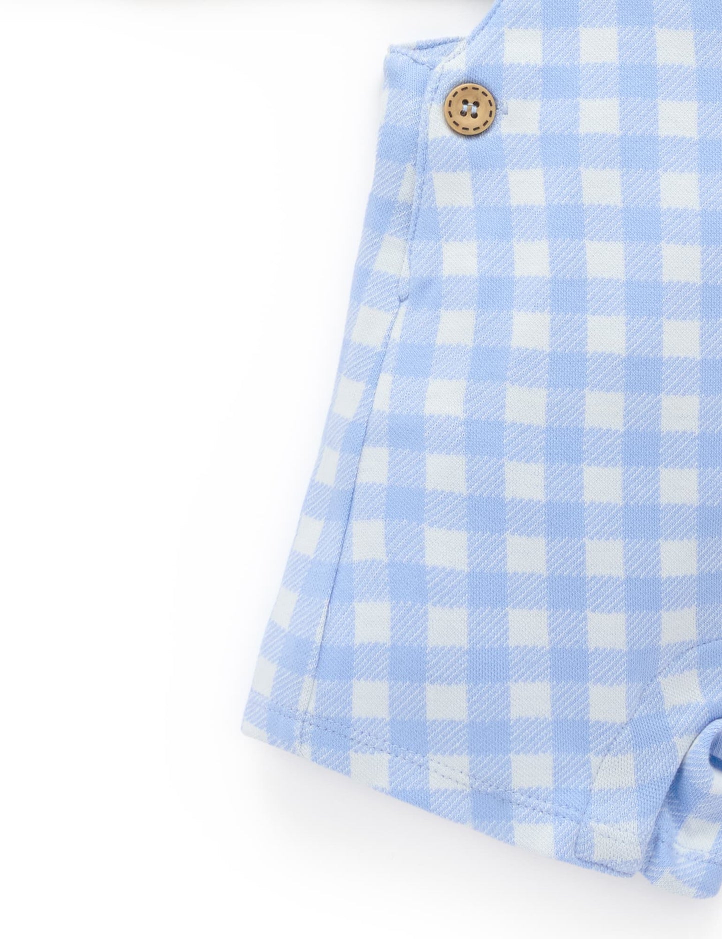 Purebaby ピュアベビー　GINGHAM OVERALL SET　PN1045S25