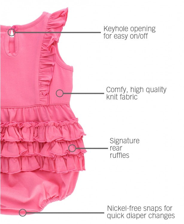 Ruffle Butts Rose Waterfall Bubble Romper