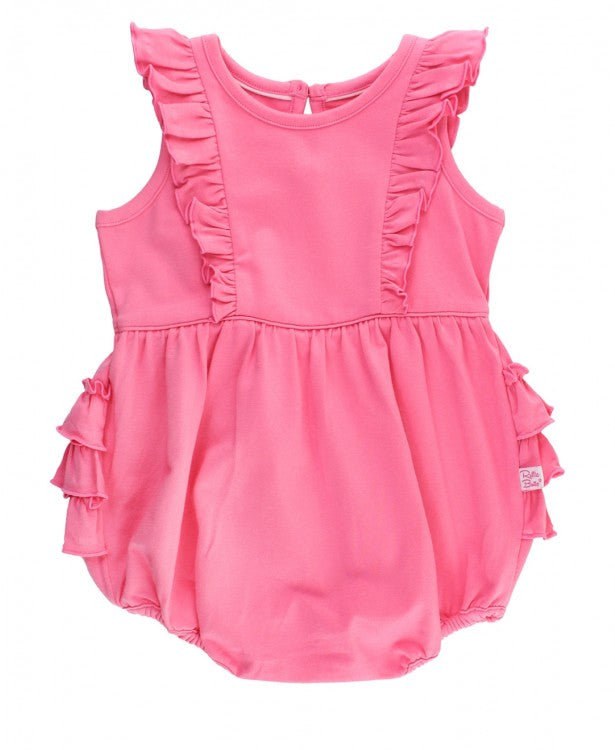 Ruffle Butts Rose Waterfall Bubble Romper