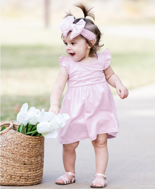 Ruffle Butts Soft Lilac Flutter Dress