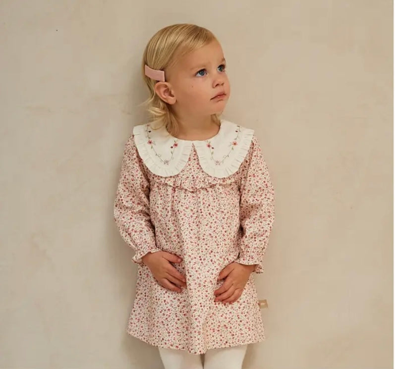 dave&amp;bella Dave Bella Flower Embroidery Collar Floral Dress DB3236141