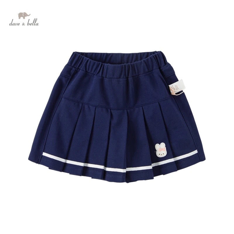 dave&amp;bella Dave Bella Rabbit Embroidery Pleated Skirt Pants DB2235520