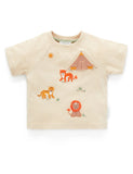 Purebaby　ピュアベビー　HUNGRY CATS RELAXED TEE　PB2020S23