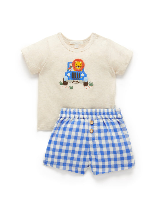 【1 last one】Purebaby　ピュアベビー　TEE AND SHORT SET　PN1016S23