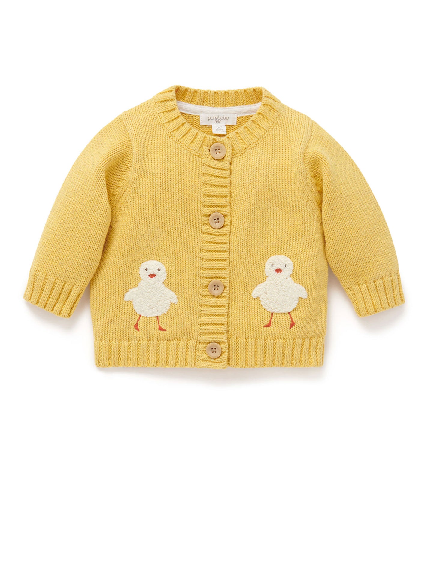 Purebaby ピュアベビー PUDDLE DUCK CARDIGAN PN1044W24