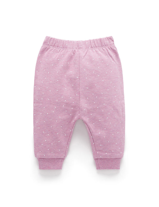 Purebaby ピュアベビー THICK LEGGING lavender mini spot PN1036W25