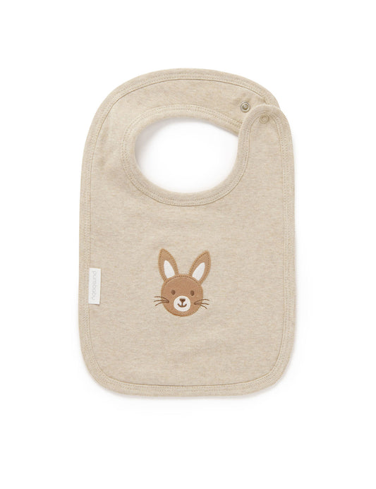 Purebaby ピュアベビー ANIMAL BIB oatmeal melange PN1061W24