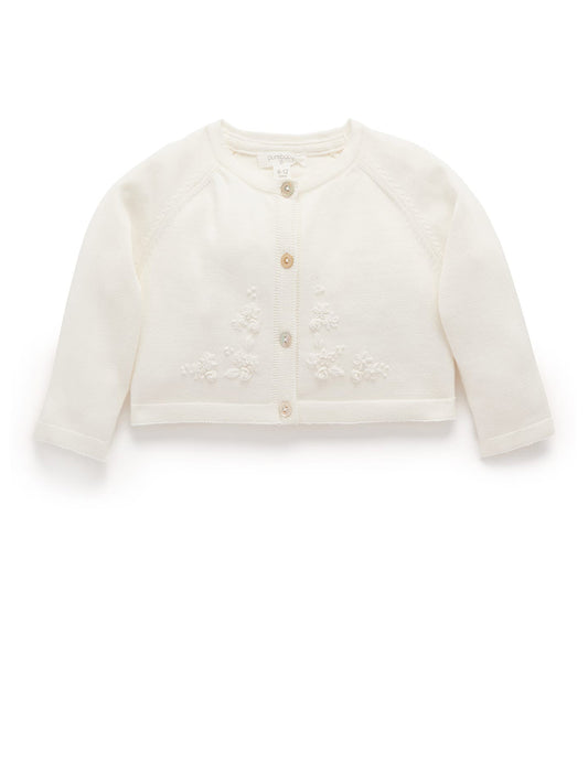 Purebaby ピュアベビー EMBROIDERED CARDIGAN PO6000NS