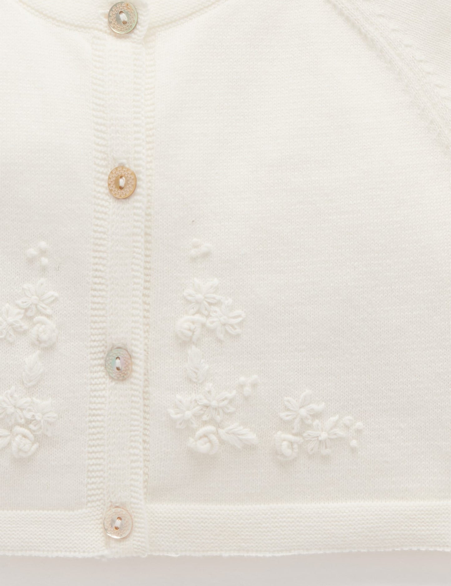 Purebaby ピュアベビー EMBROIDERED CARDIGAN PO6000NS