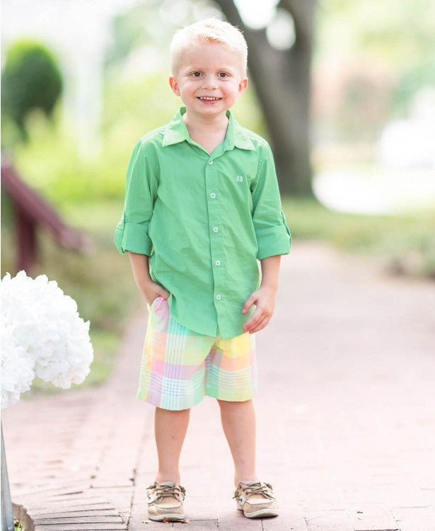 Rugged Butts Cheerful Rainbow Plaid Shorts