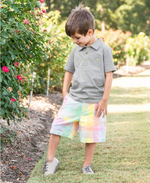 Rugged Butts Cheerful Rainbow Plaid Shorts