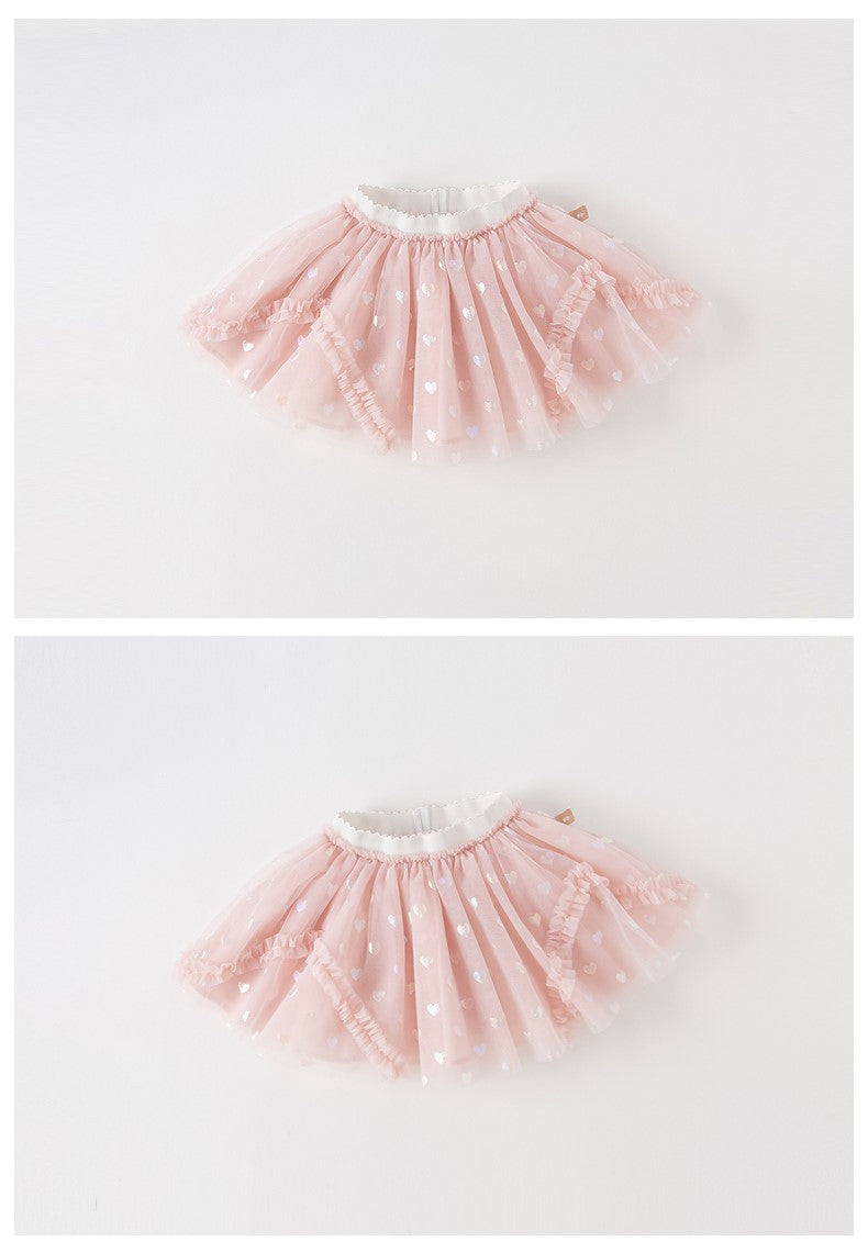 dave&amp;bella Dave Bella Heart Design Pink Tulle Skirt DB1233928