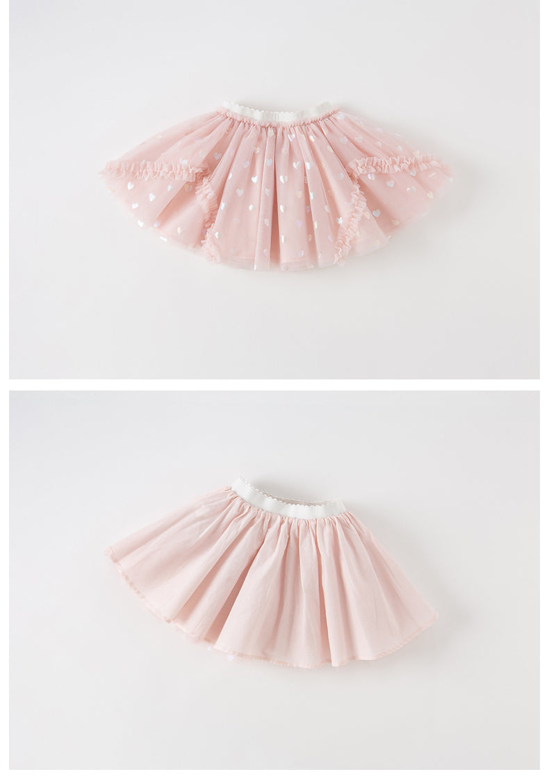 dave&amp;bella Dave Bella Heart Design Pink Tulle Skirt DB1233928