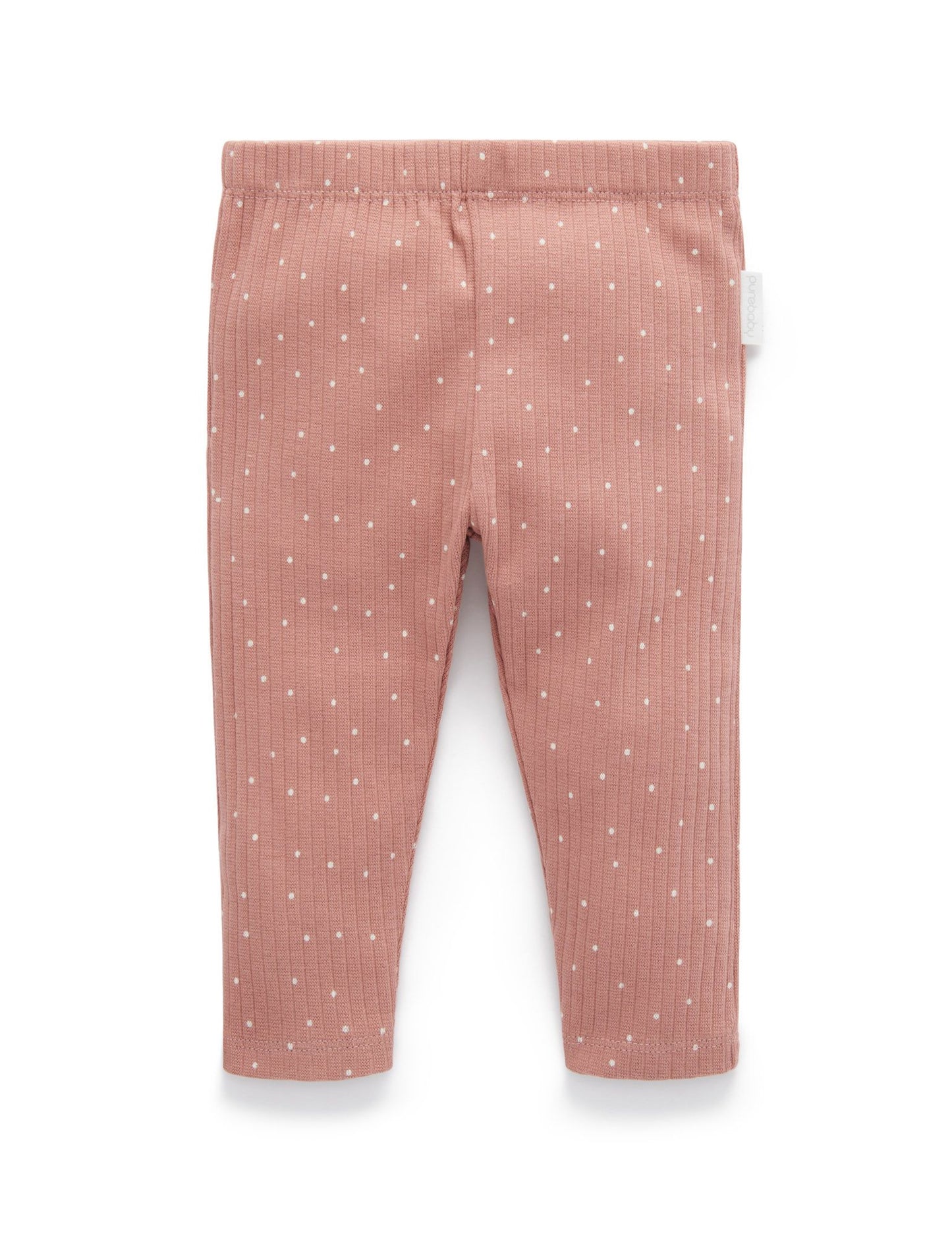 purebaby Purebaby Basic Rib Legging Mushroom Mini Spo