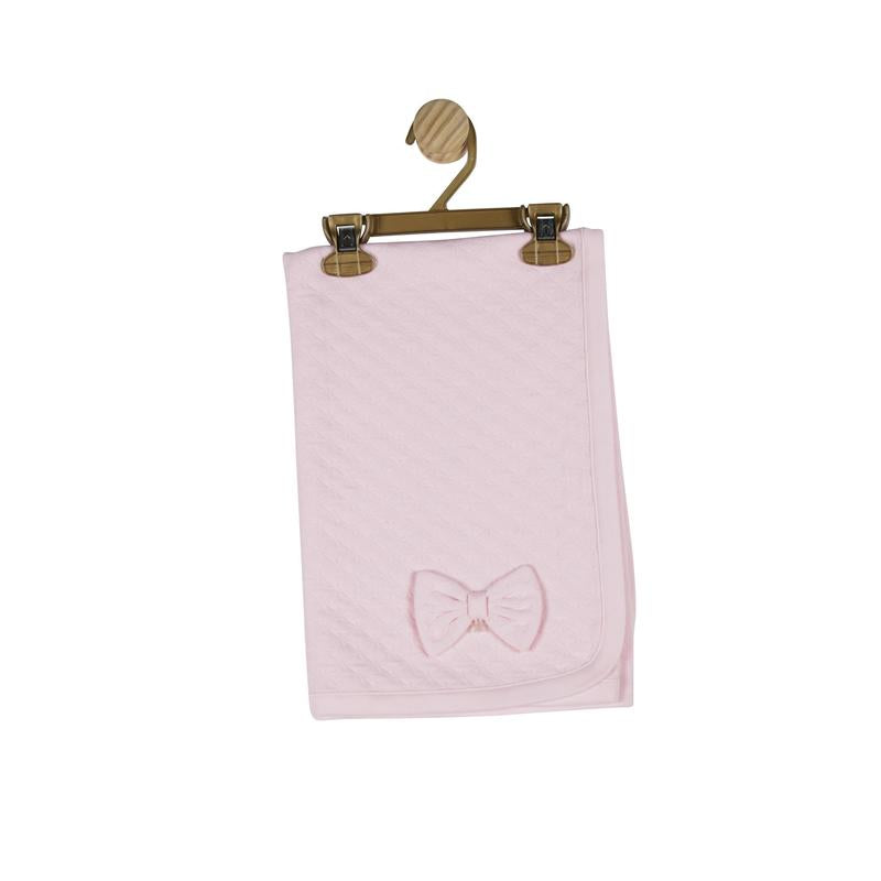 mintini baby light pink ribbon design shawl blanket