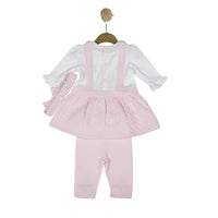 mintini baby へアバンド付きリボンデザインチュニックセットアップ