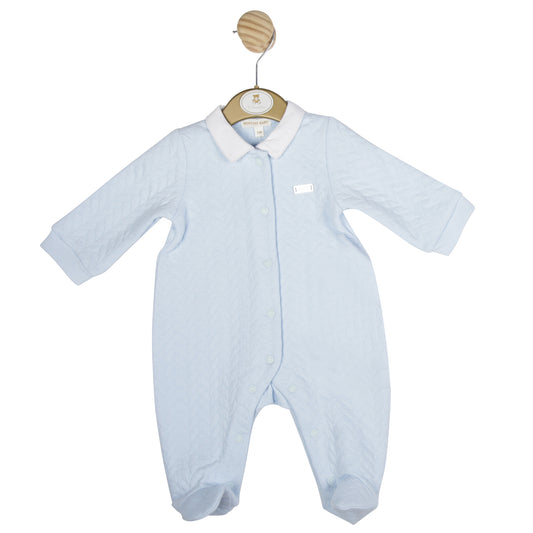 Mintini baby light blue coveralls