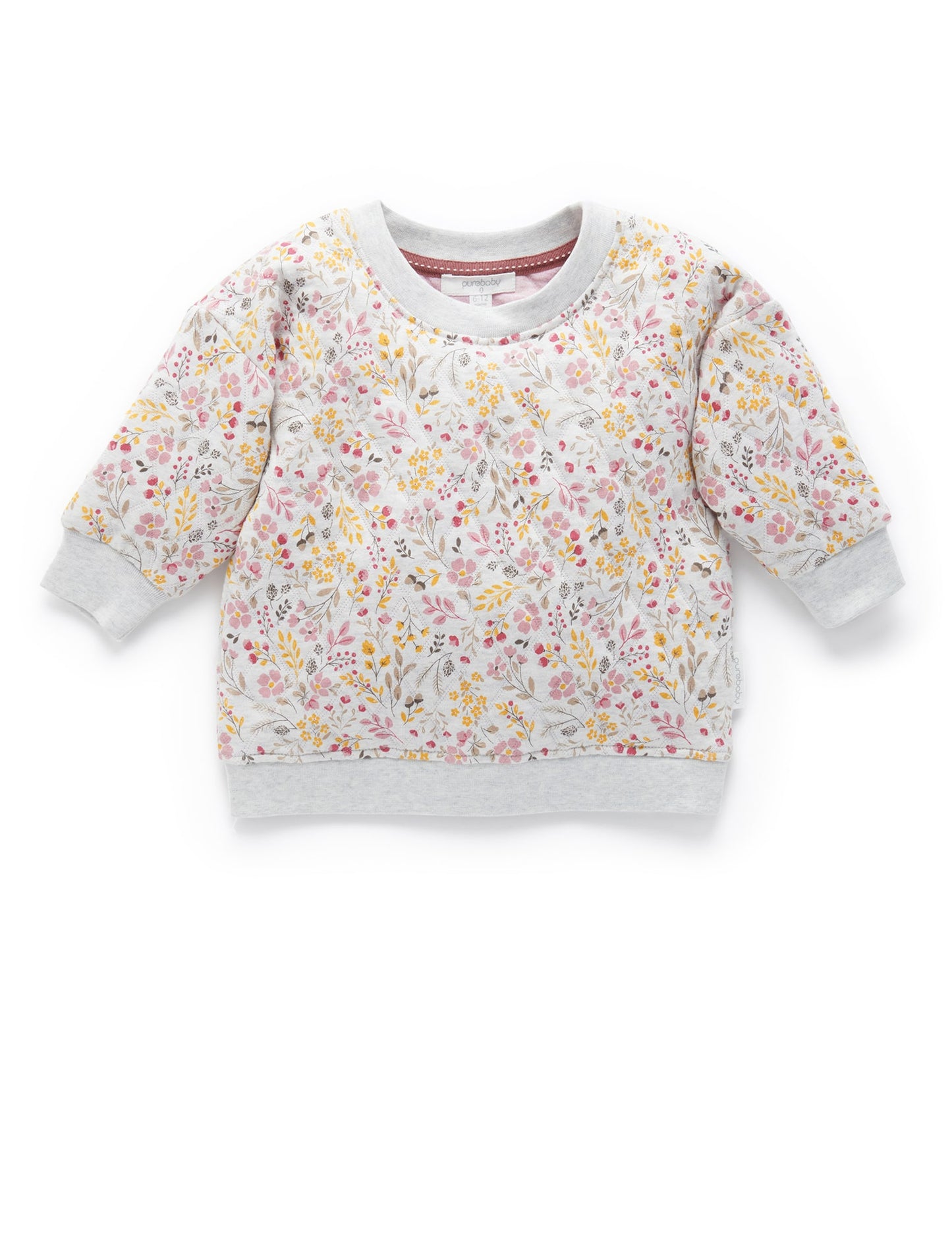 Purebaby Pure Baby Quilted Windcheater Winter floral pnt/Lavender mel PB2022W22