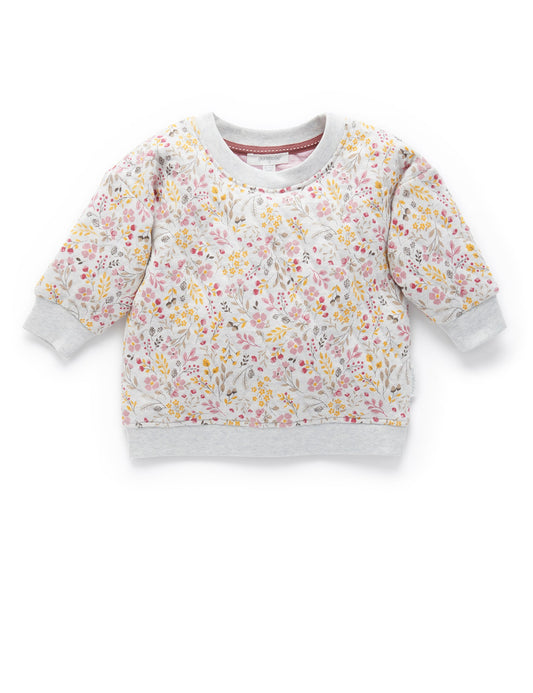 Purebaby Pure Baby Quilted Windcheater Winter floral pnt/Lavender mel PB2022W22