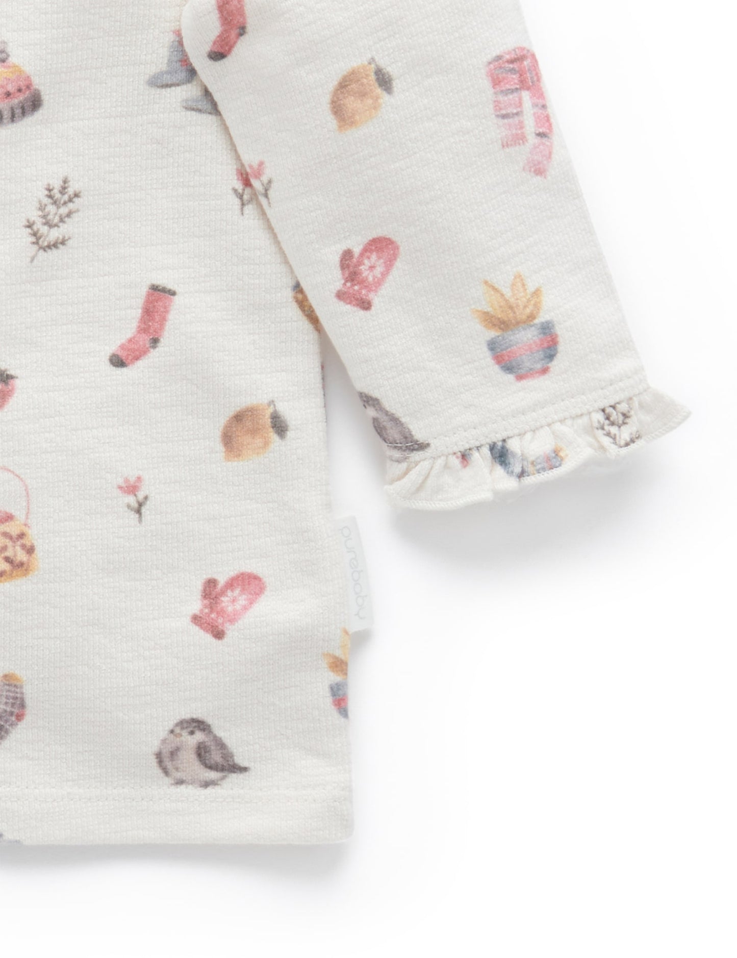 Purebaby ピュアベビー　Thicker Layering Top Cosy Things Print PB2043W22
