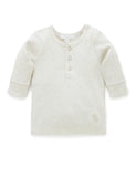 purebaby ピュアベビー Rib L/Slv Henley Tee  Wheat PBN1000NS