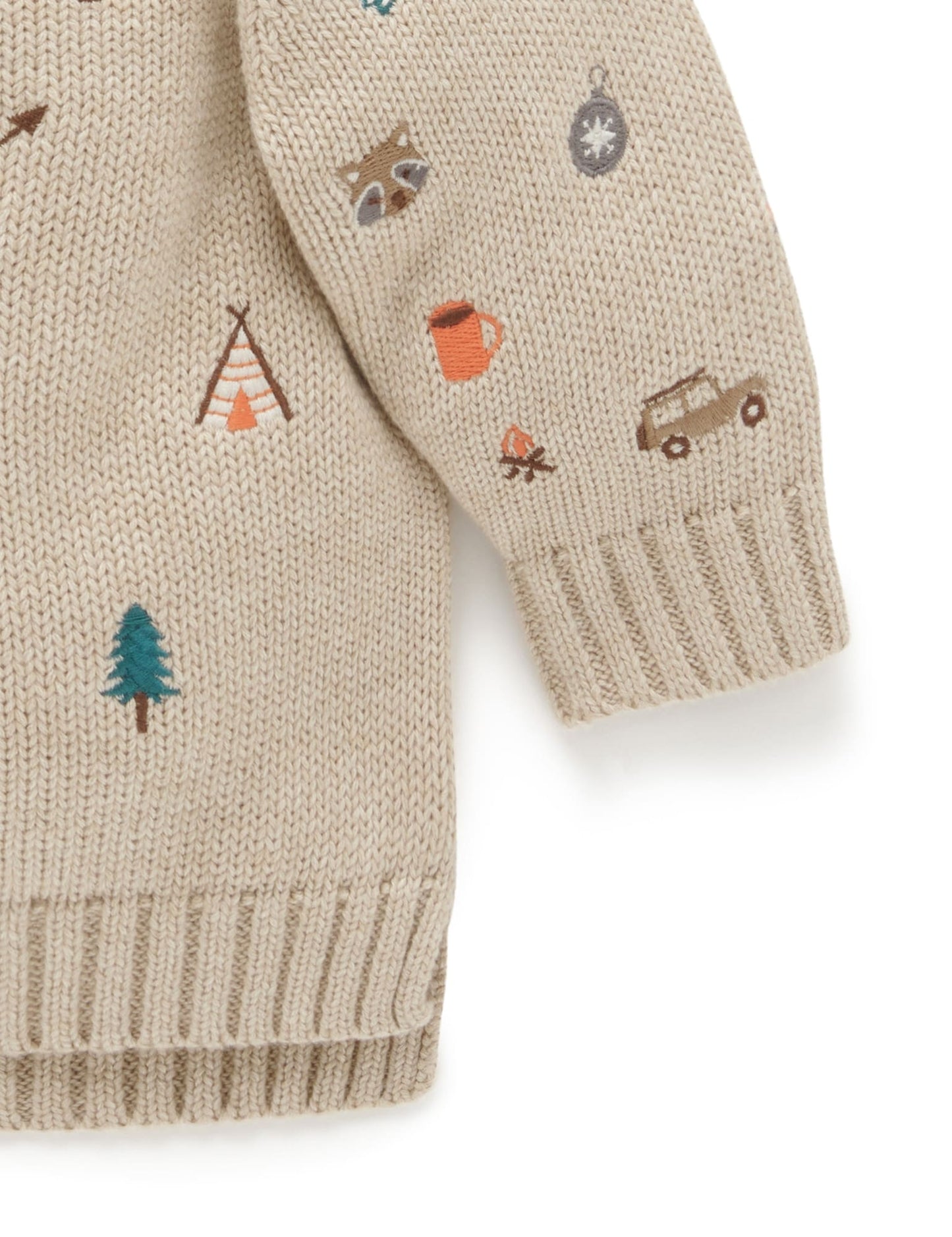 Purebaby Purebaby Forest Embroidered Jumper PD1002W22