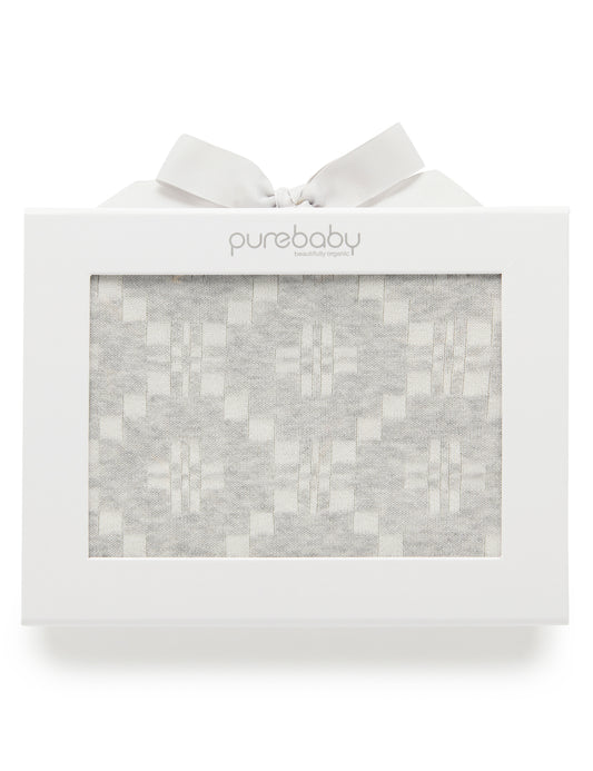 purebaby Purebaby Geometric Blanket Gray