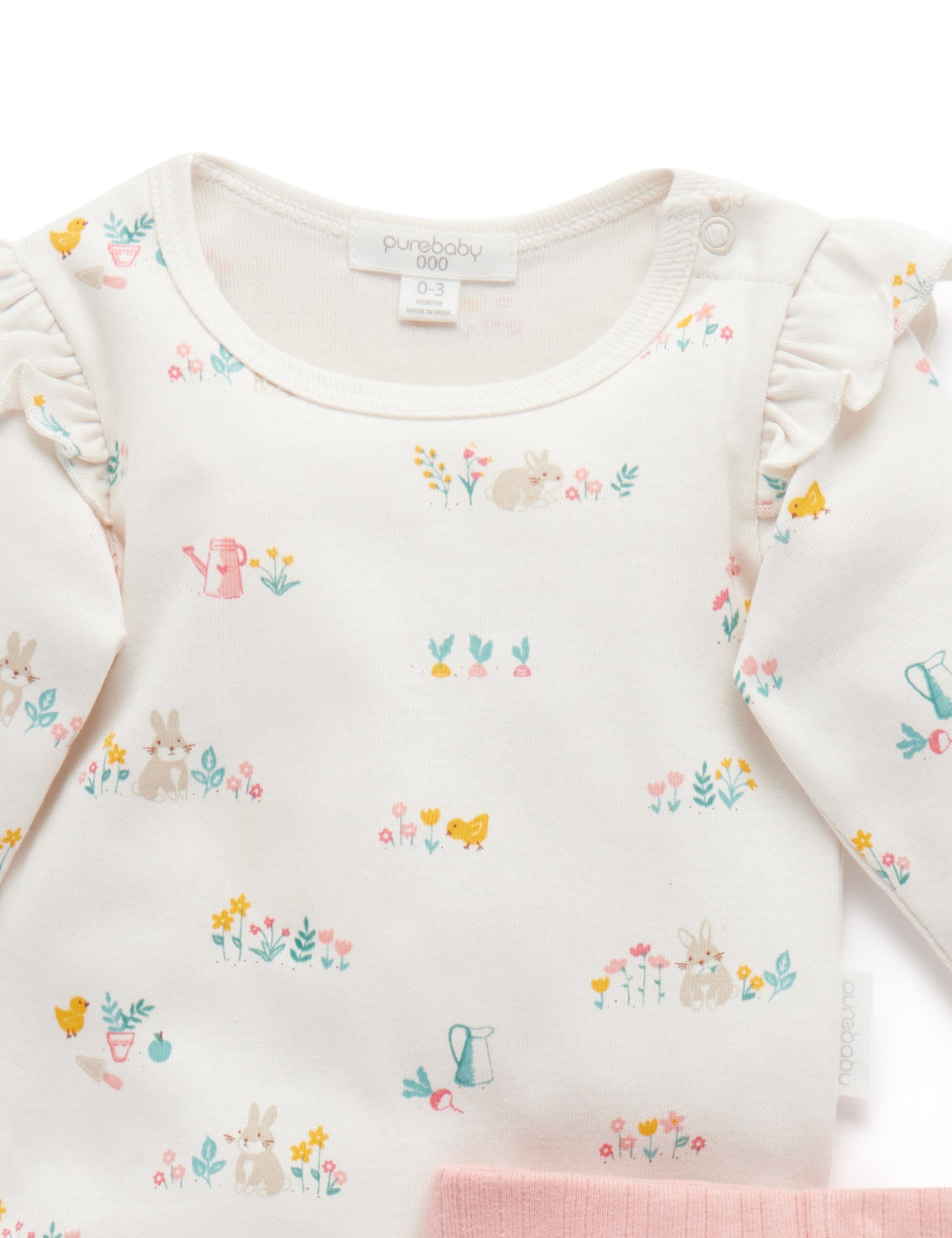 Purebaby Purebaby 2 Pieces Gift Pack Flower Patch Print PN1000S21