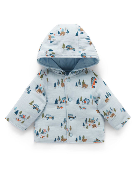 Purebaby Purebaby Reversible Jacket Great Outddors Print PN1036W22