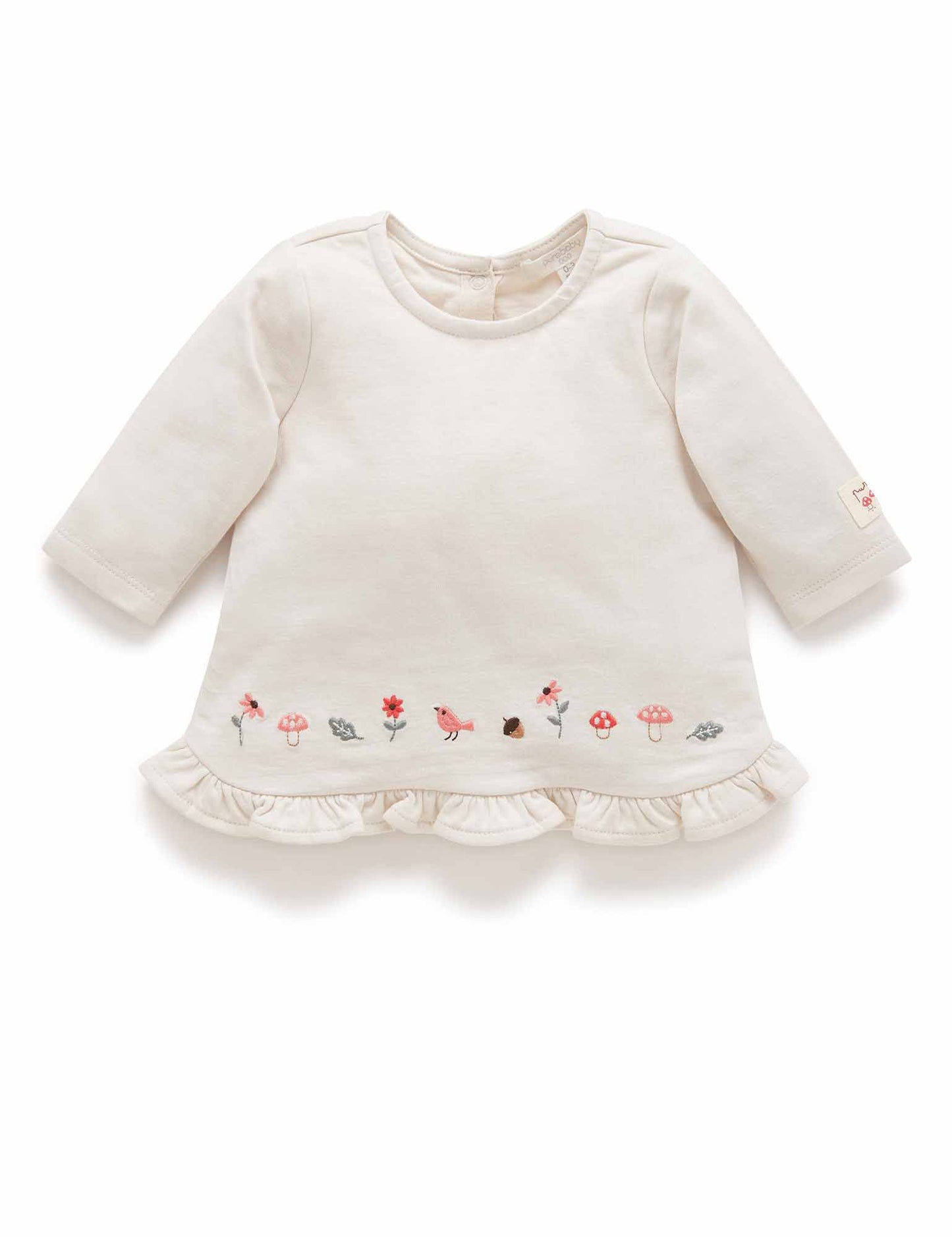 Purebaby Purebaby Thick Embroidered Top PN1063W22